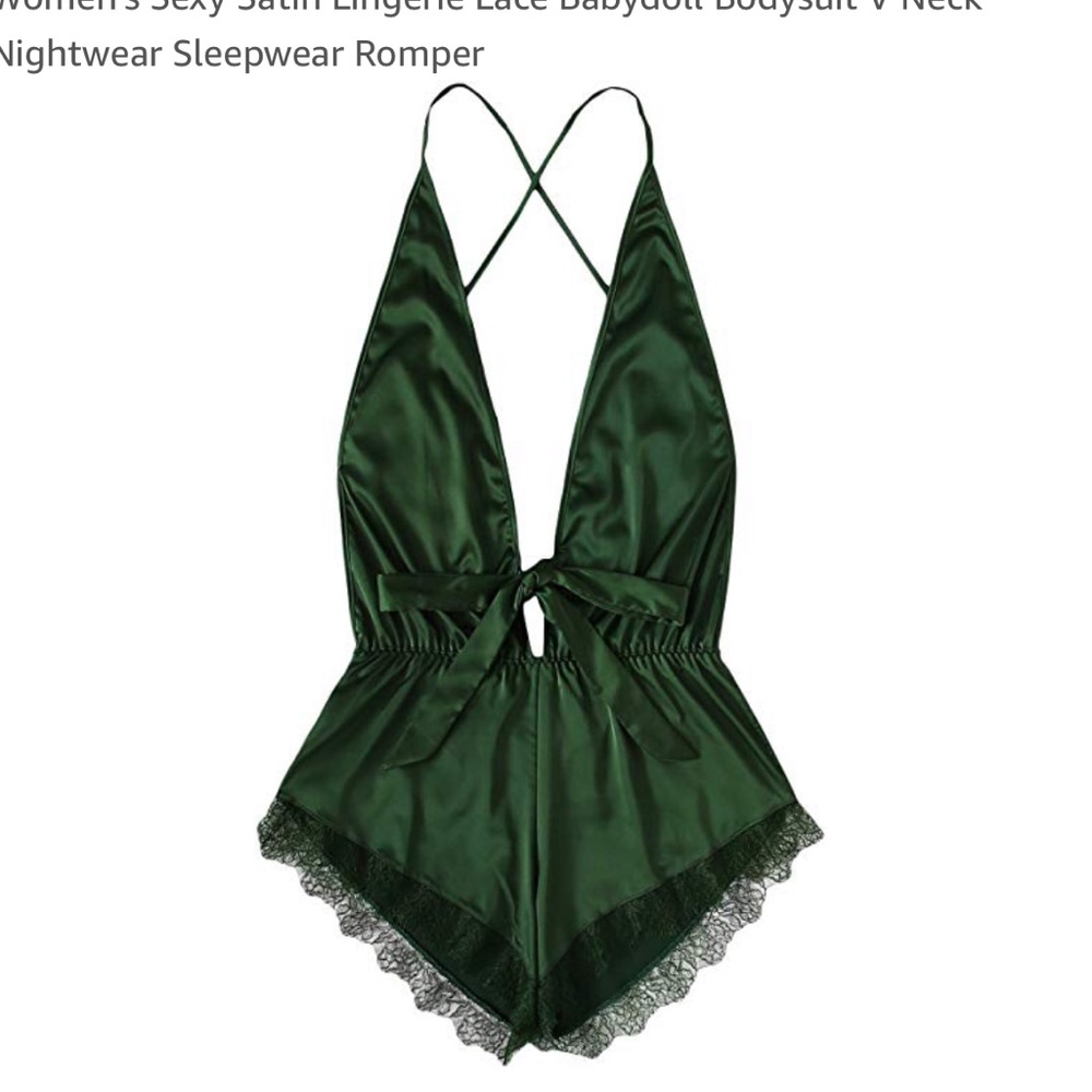Amazon Green silk body suit